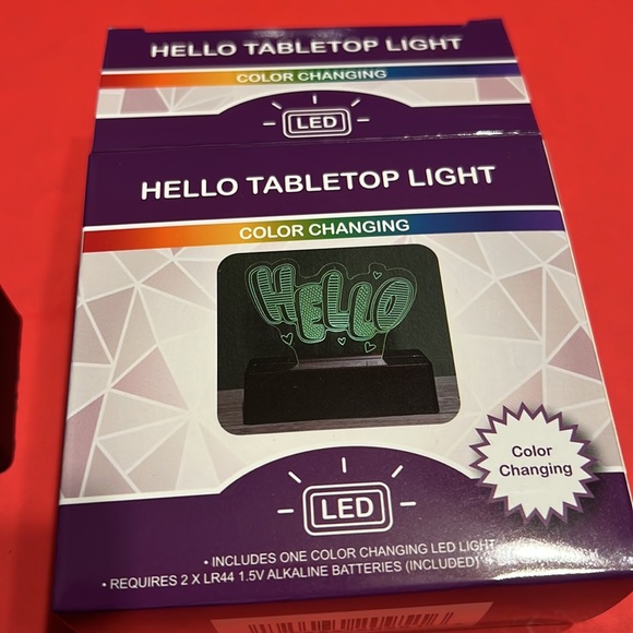 New “HELLO” LED Color Changing Tabletop Light - Novelty - Picture 2 of 9